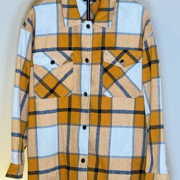 The HFX Women's Plaid Flannel Shirt Jackets in Size L - Picture 4 of 11